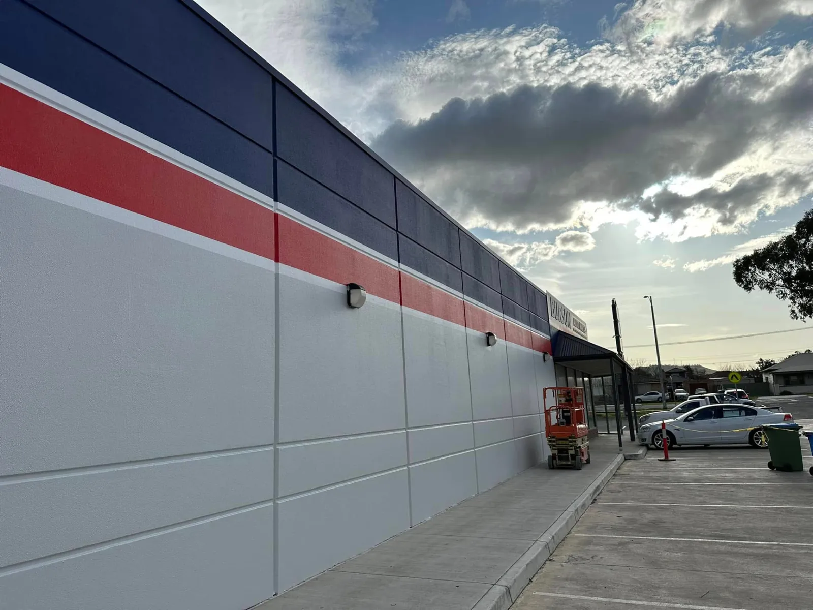After - Front wall and entry canopy