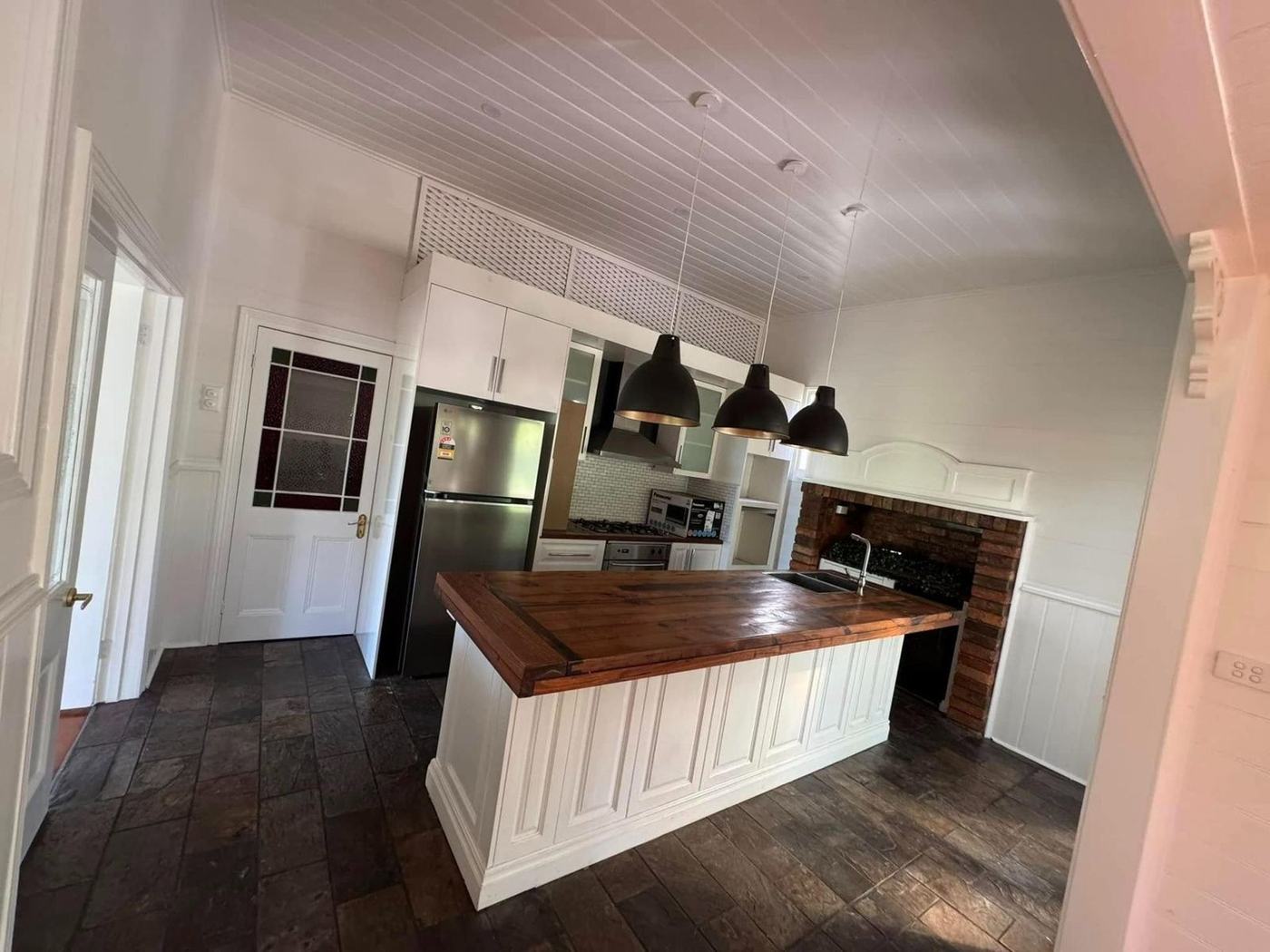 Kitchen with timber benchtop