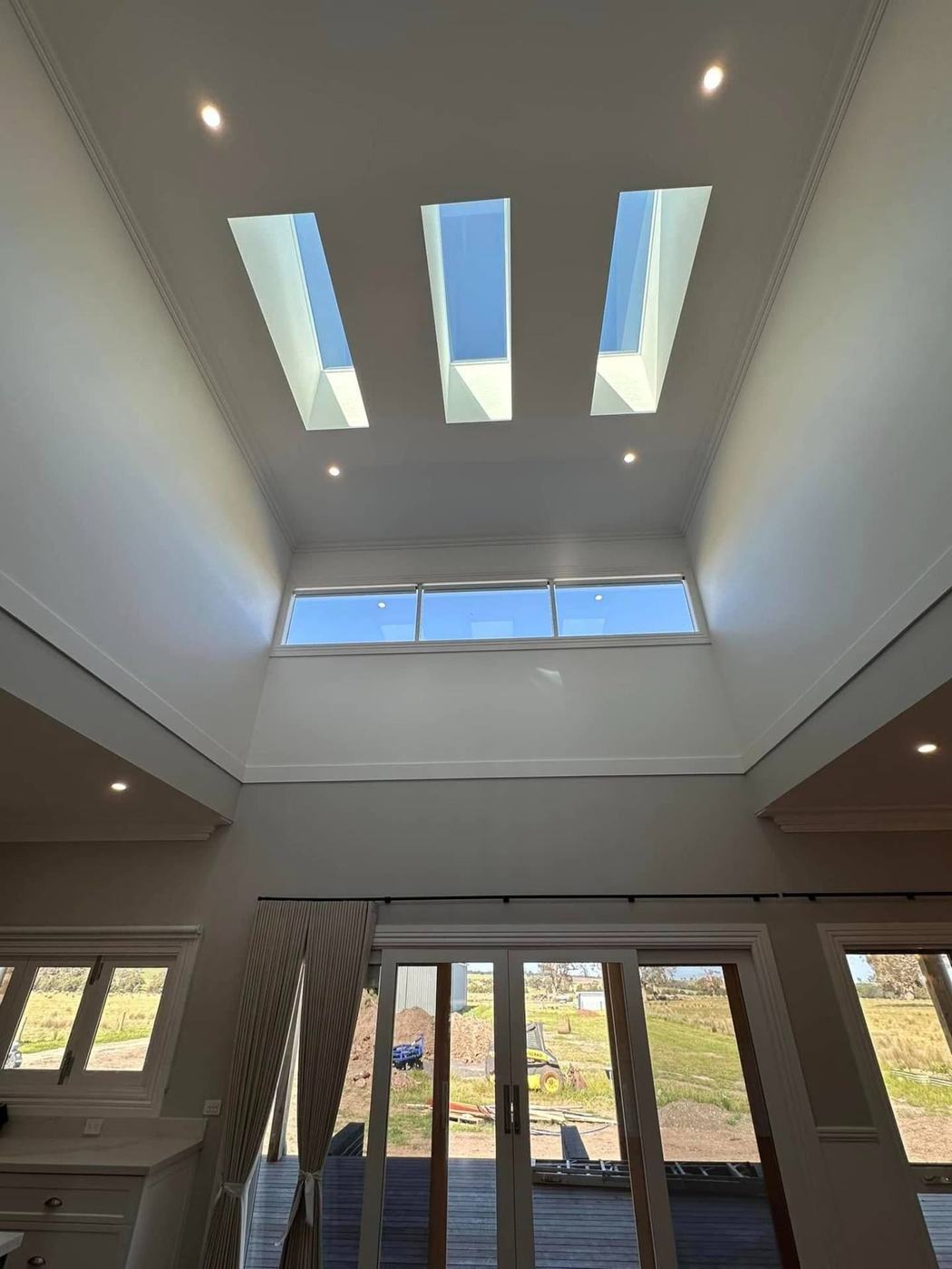 Skylights and vaulted ceiling